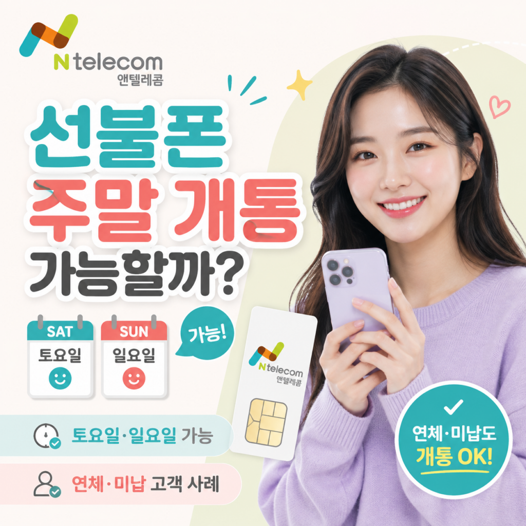 선불폰 주말 개통 가능할까｜토요일·일요일 연체 미납 고객 사례