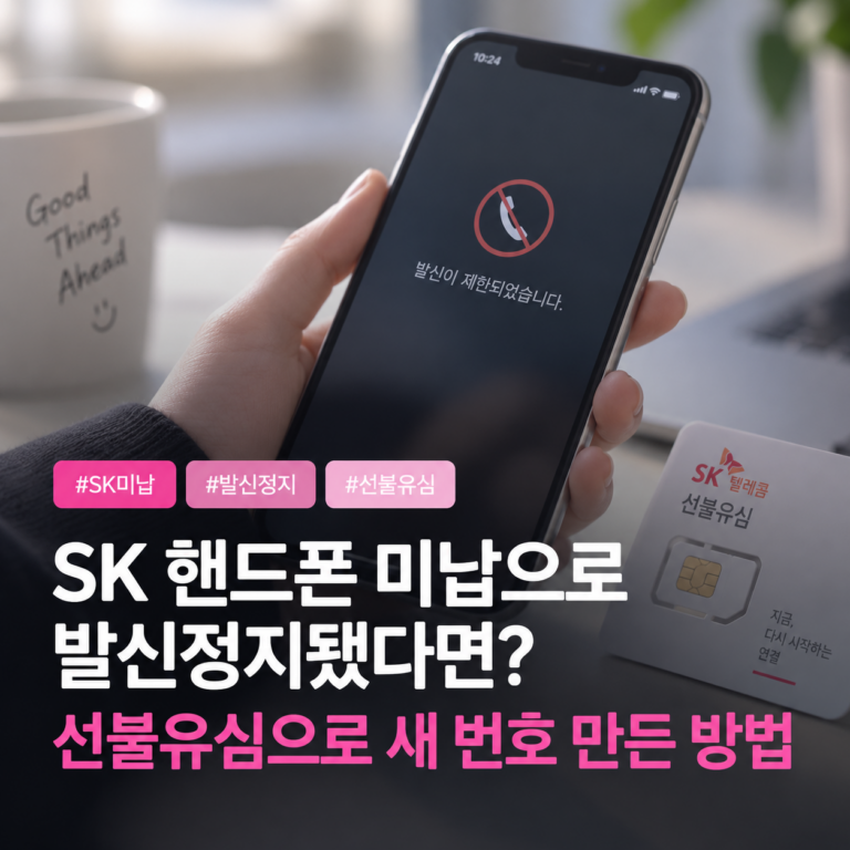 SK 핸드폰 미납으로 발신정지됐다면? 선불유심으로 새 번호 만든 방법
