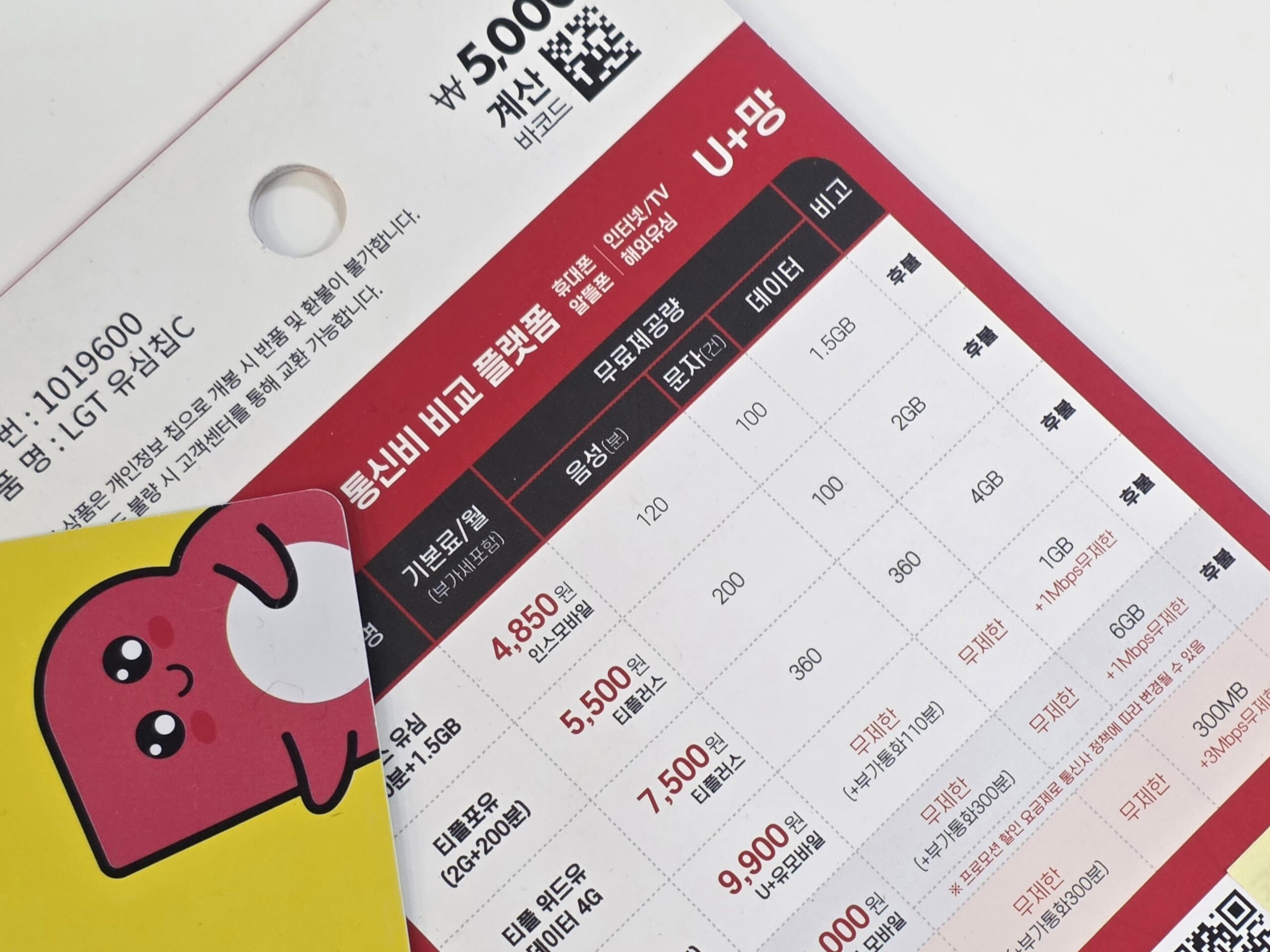 다이소에서 구매가능한 빨간색 고고비 유심
